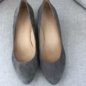 Talbots Grey Suede Wedges
